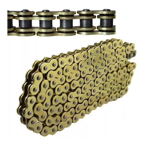 "Kit de Arrastre para NKD 125 con Cadena Encauchetada Dorada"
