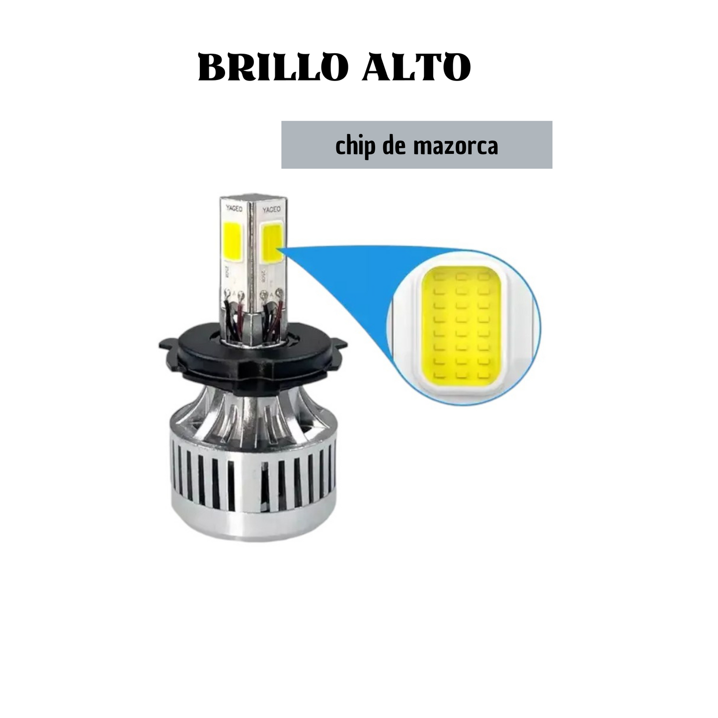 BOMBILLO LED H4 MOTOLED 8000 LUMENES